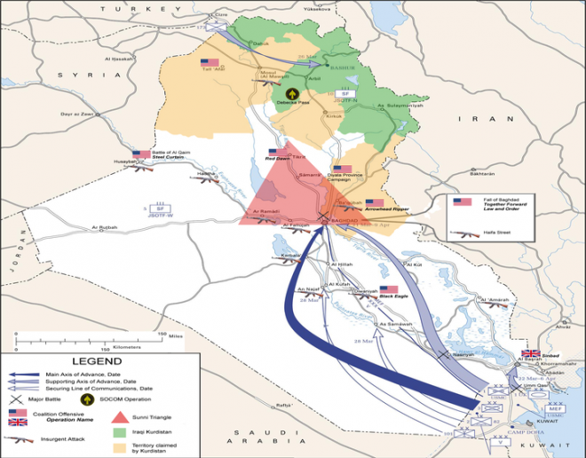 Operation Viking Hammer Iraq War Map