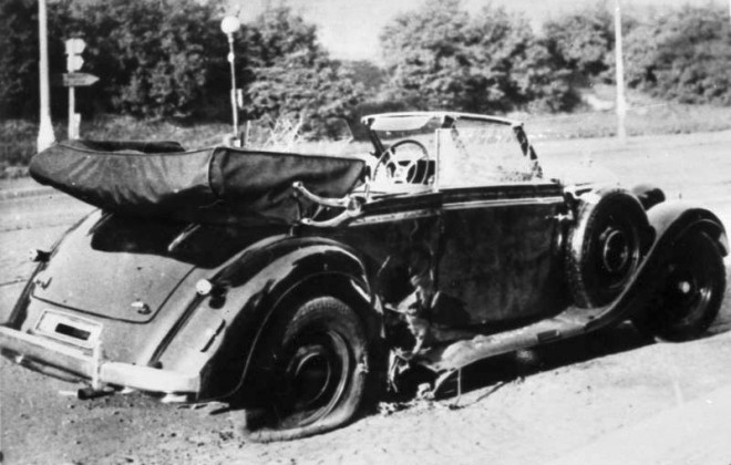 Reinhard Heydrich's Car After the Assassination Attempt