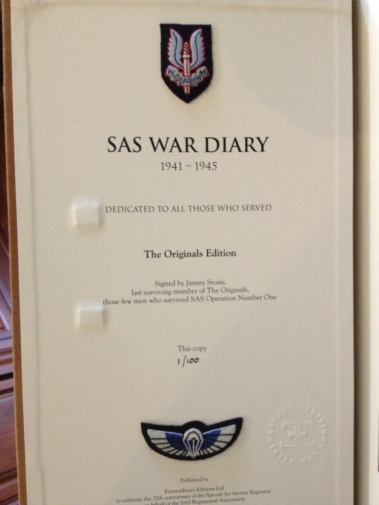 SAS War Diary title page