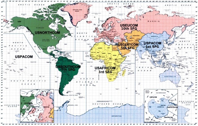 Combatant Commands and the Special Forces Groups assigned to them
