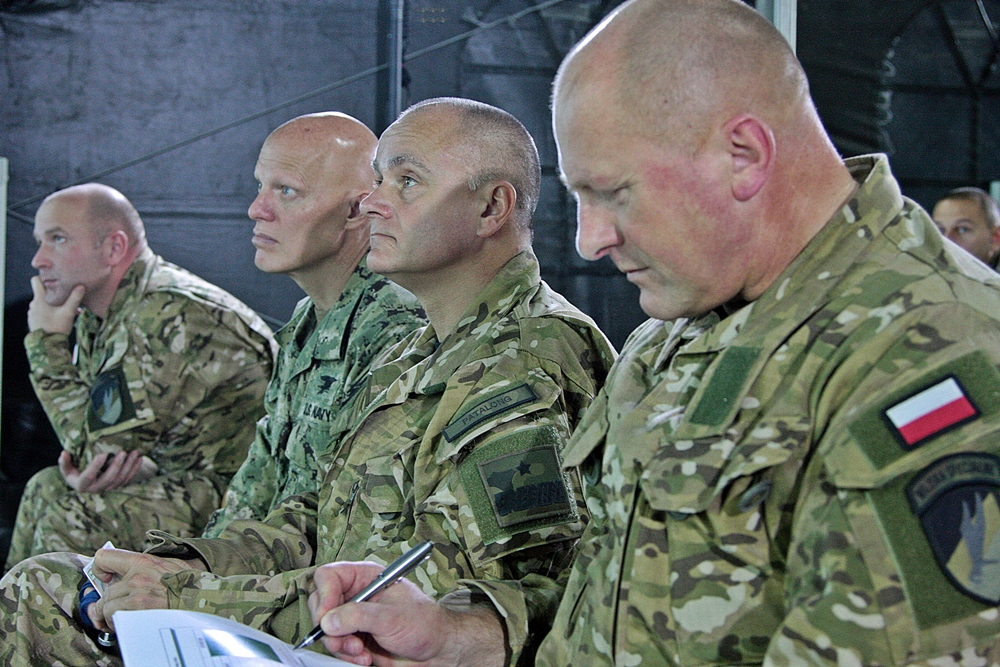 Briefing by COL Marcin Szymański, chief of the DWS Operational Division Briefing by COL Marcin Szymański, chief of the DWS Operational Division