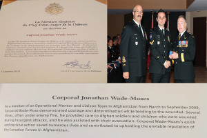 Receiving the Chief of Defense Staff Commendatio