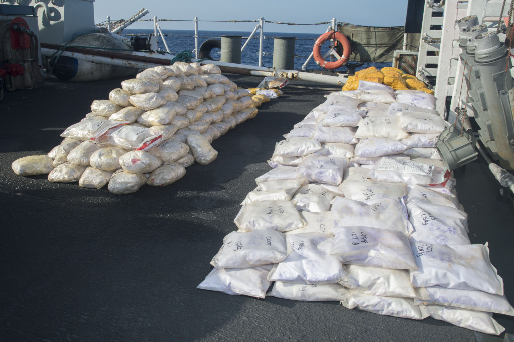 Her Majesty’s Canadian Ship TORONTO’s disposal team destroys illicit narcotics 