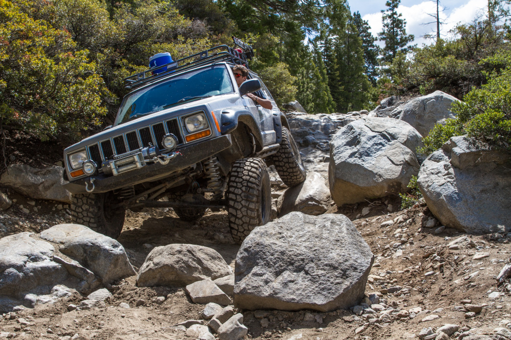 Nick Cahill takes his Jeep through the world famous Rubicon Trail