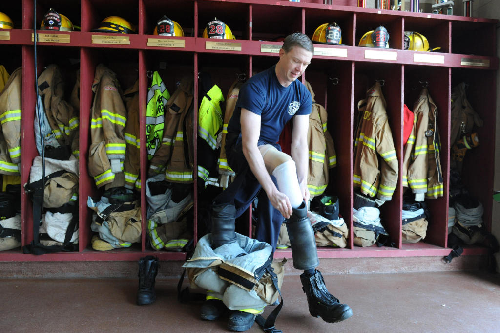 Firefighter William Fisher Jr. of Fort Meade