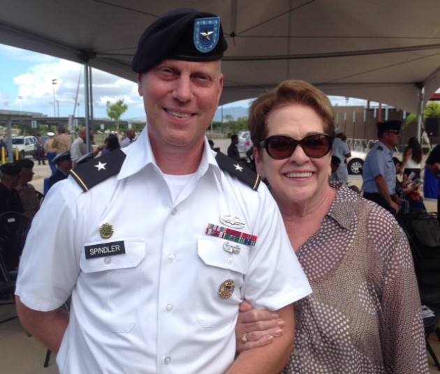 New DPAA Deputy Director BG Mark Spindler with Ann Griffith-Mills, chairman of the Board of Directors for the National League of POW/MIA Families, in Hawaii Monday during several DPAA events.