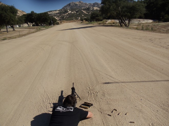 Photo: Author, Brandon Webb (Private collection), with Barrett MRAD-Private Range in CA