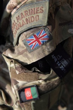 Royal Marine Commando Shoulder Flash and Badges.