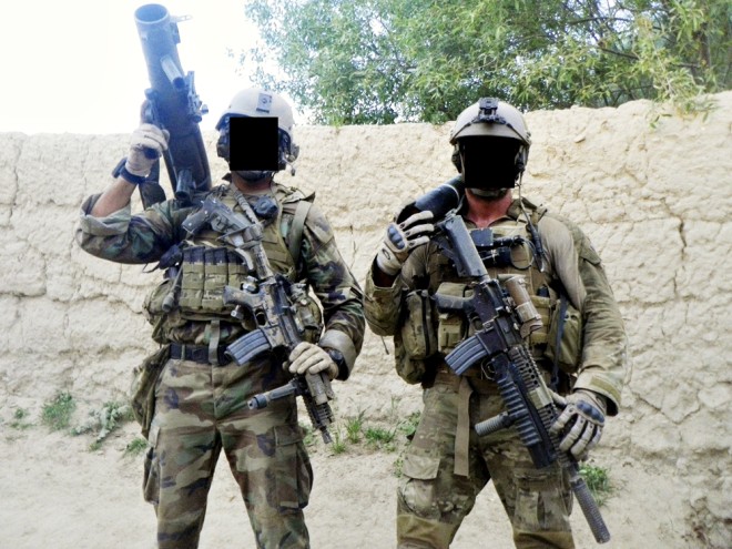 ODA 1314 (Left) MSOT 8222 (Right) in the Village of Daneh Pasab, Afghanistan.