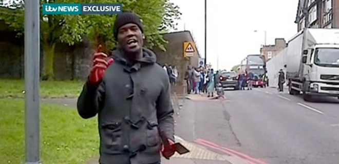 Hoodlums Howling Allahu Akbar Hack British Soldier to Death on Busy Street in London