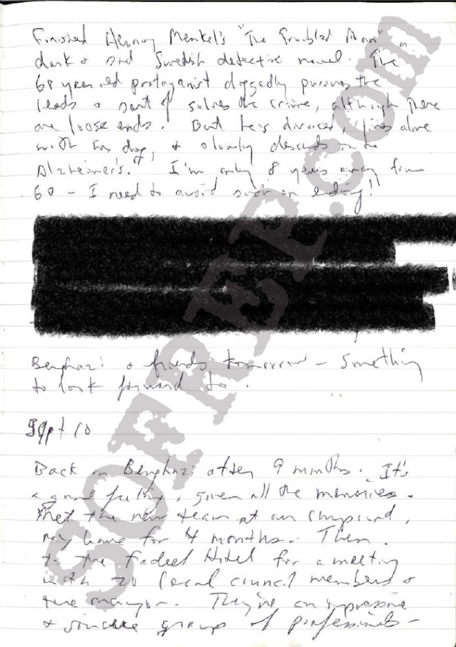 Ambassador Chris Stevens' Benghazi Diary, Page 5