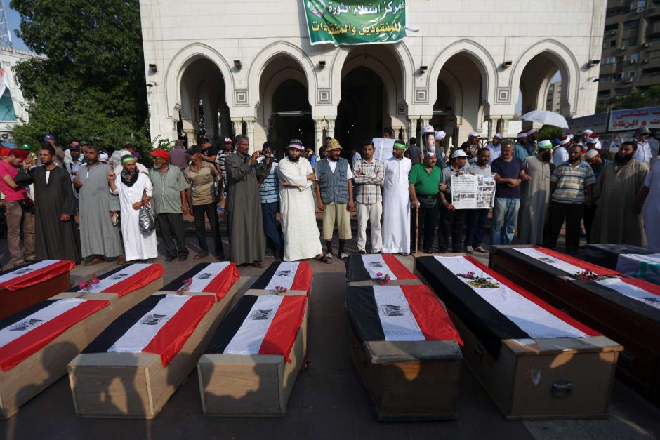 Morsi Supporters Fake Funeral