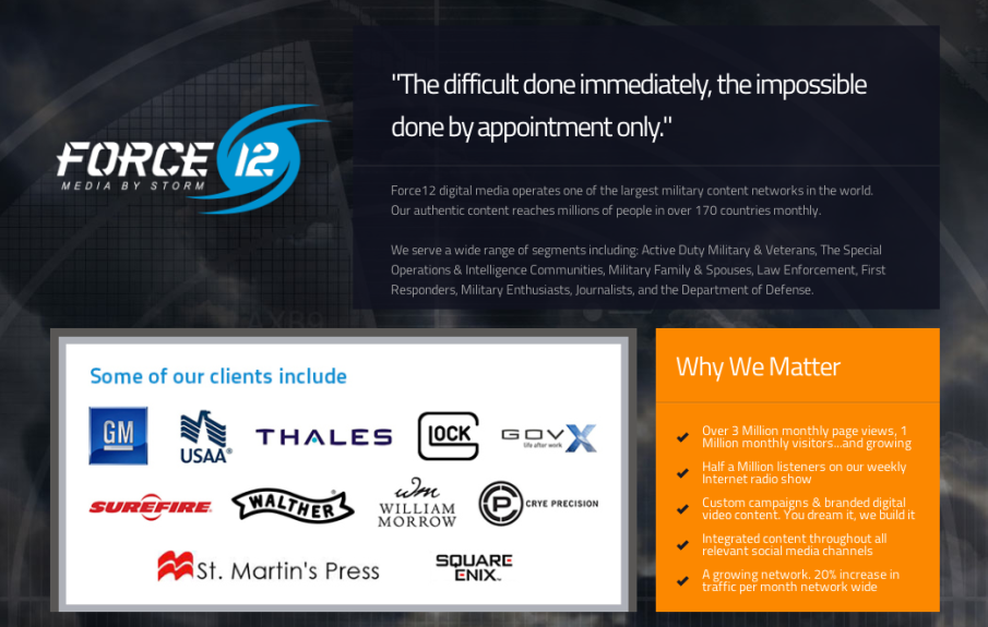 Force12 Media SOFREP Roll Up Explained