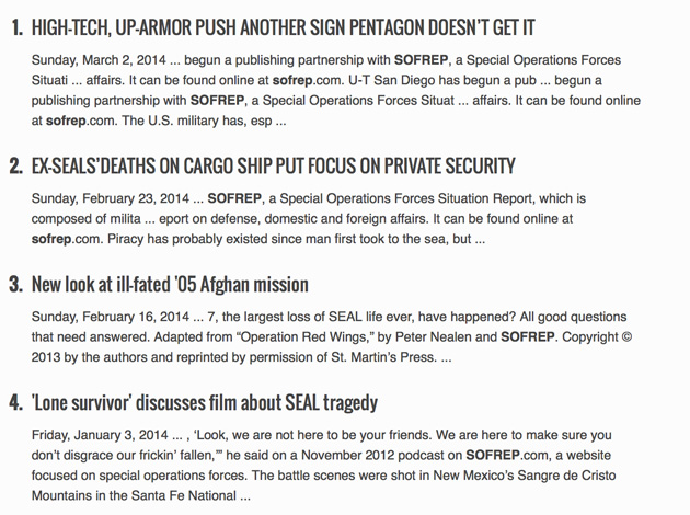 SOFREP Announces Editorial Partnership With San Diego Union Tribune