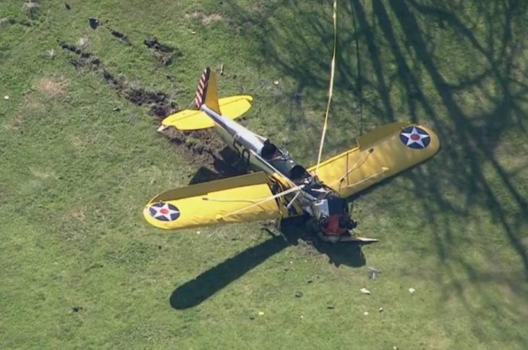 Ryan PT-22 “Recruit” Crashes on Los Angeles-Area Golf Course
