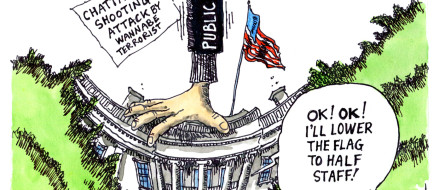 Flags Finally at Half Mast