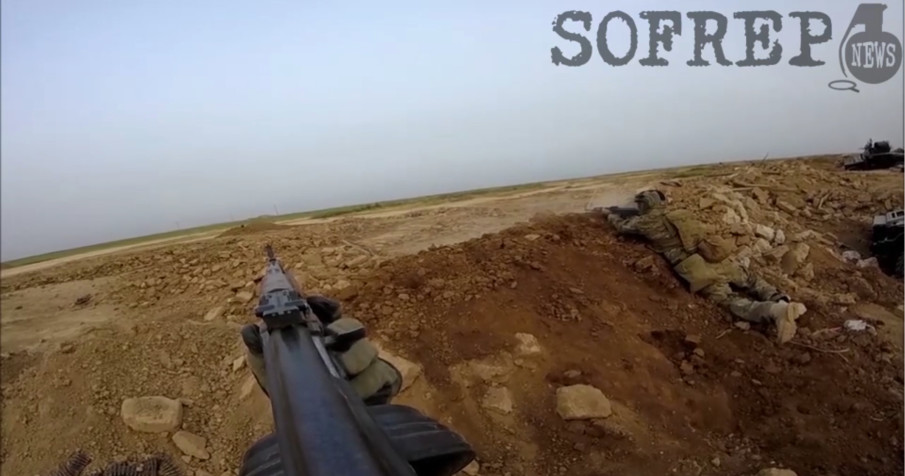 Watch Peshmerga Slice ISIS Flag During Helmet Cam Ride Along