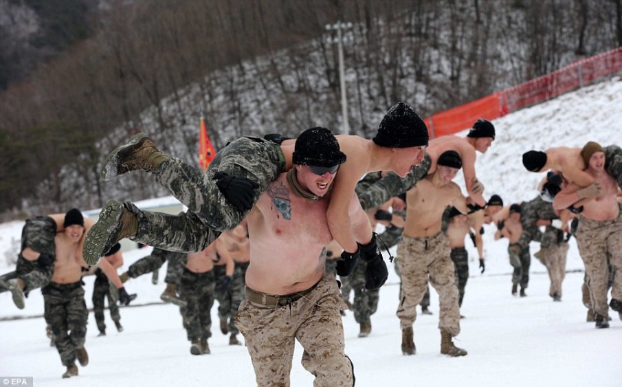 News Roundup: USMC Scoffs At Korean Snow, SecNav Ray Mabus’s love affair with combat women, Heroic Man Plays Ping Pong With Genitalia