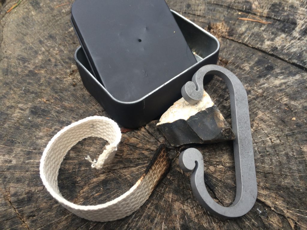 Primitive Fire using Flint and Steel