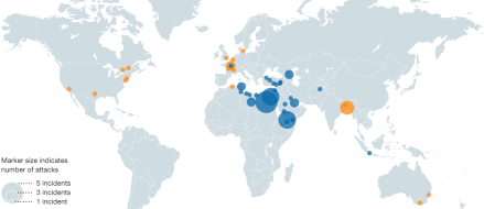 Tracking global ISIS attacks