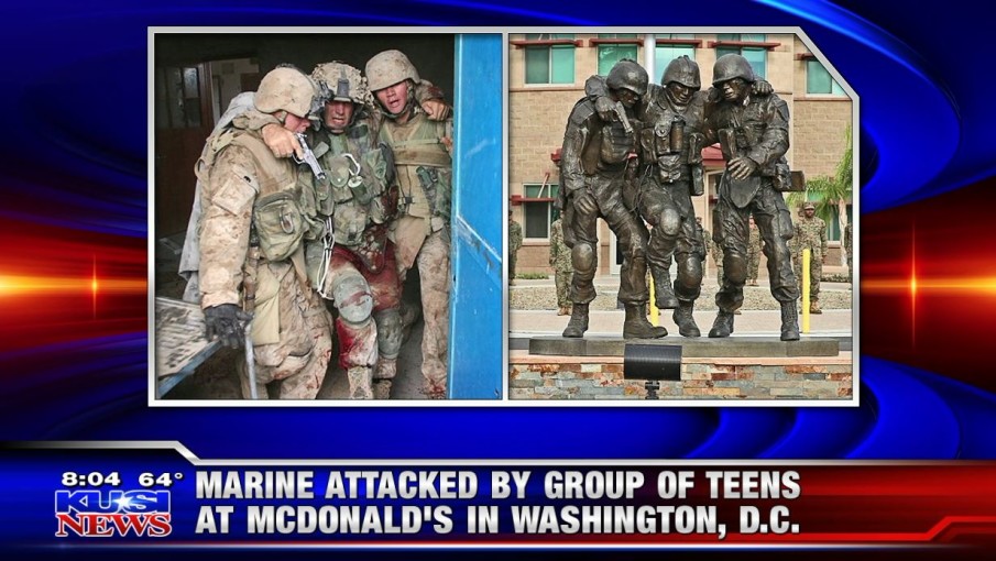 News Roundup: Iconic Marine mugged by Black Lives Matter punks, RIP Lt. John Wells, Philly police offer Kanye West a job