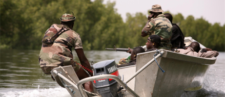 Senegalese spec ops units perform amphibious training exercise