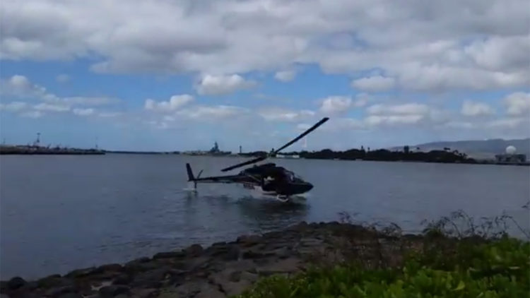 Sight-Seeing Helicopter Crashes at Pearl Harbor