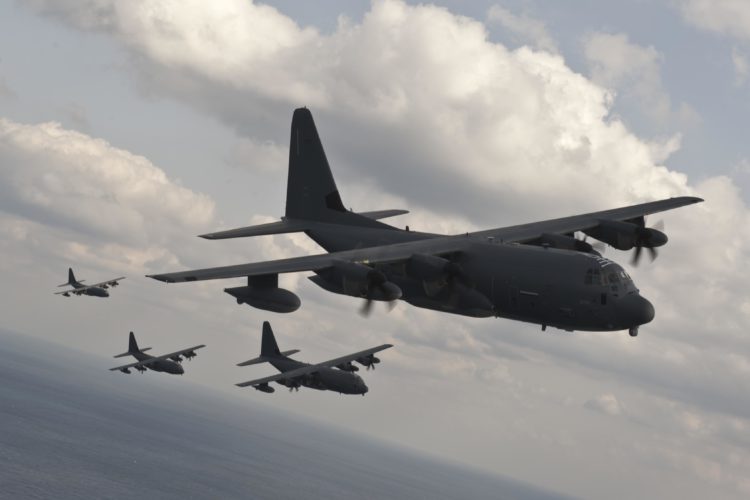 Kadena Launches First MC-130J Five-Ship Formation