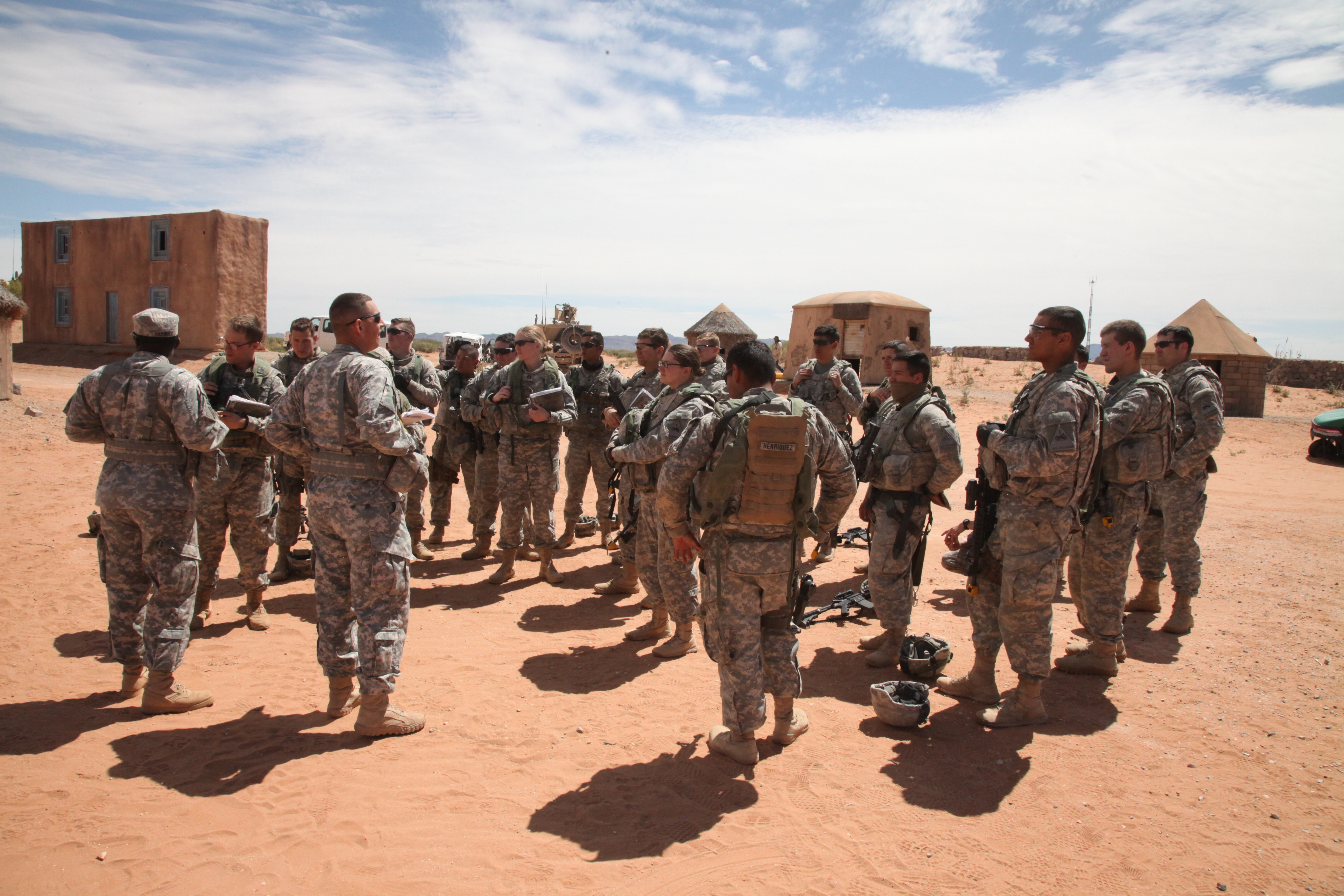 An after action review of a Key Leader Engagement. (U.S. Army photo by Spc. Dawan Dorsey/Released)