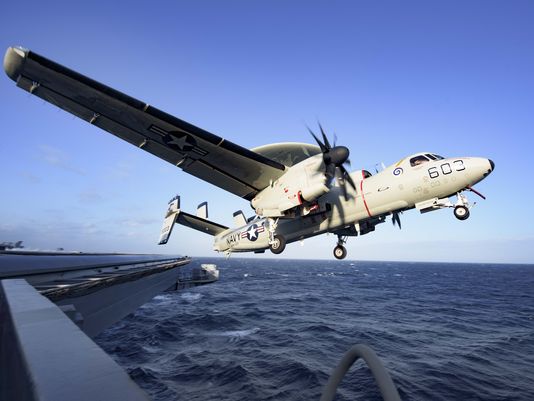 Terrifying cable snap sent Navy plane plunging off aircraft carrier