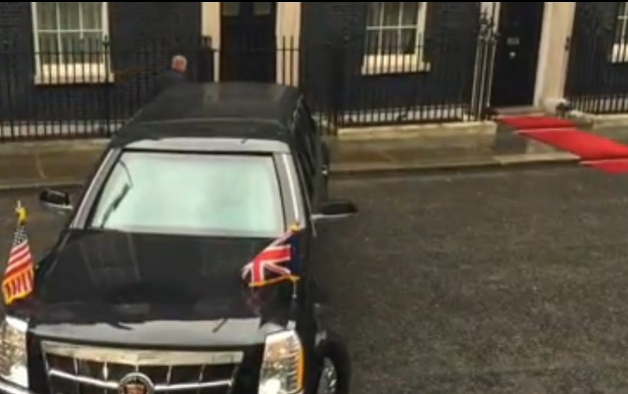 Watch: President Obama’s ‘Beast’ does a three-point turn in London