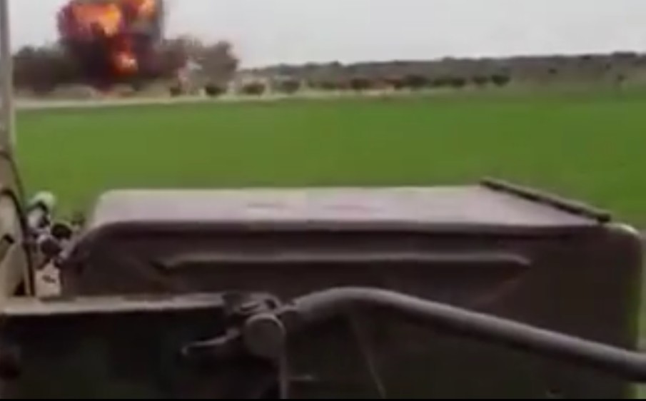 Watch: A 23mm Anti-Aircraft Gun Destroy an ISIS VBIED in Syria