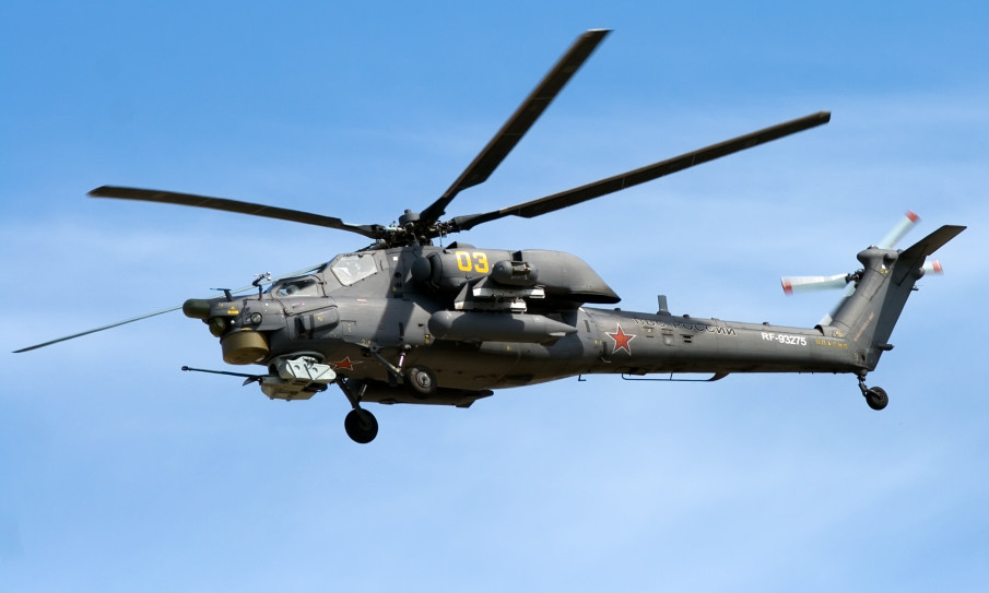 Watch a Russian Mi-28 attack helicopter destroy an ISIS vehicle