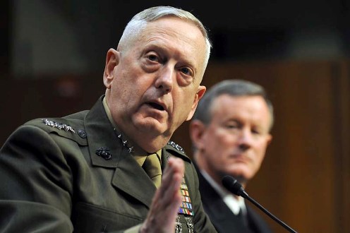 General James N. Mattis, Commander, U.S. Central Command (l) and Admiral William H. McRaven, Commander, U.S. Special Operations Command testify before the Senate Armed Services Committee March 6, 2012 in Washington, DC. Thomas Brown/Staff