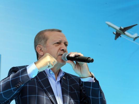 Turkey’s President Erdogan condemns U.S. over Kurdish militia insignia