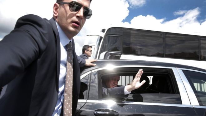 Turkey’s Erdogan takes tough EU line after PM quits