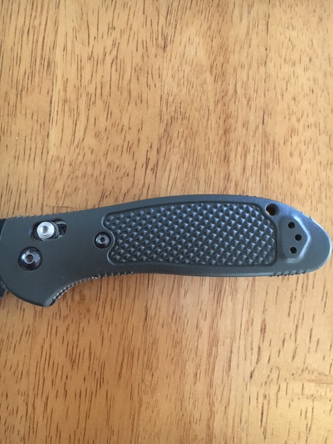 A Navy SEALs folding knife: Benchmade D2 Griptilian