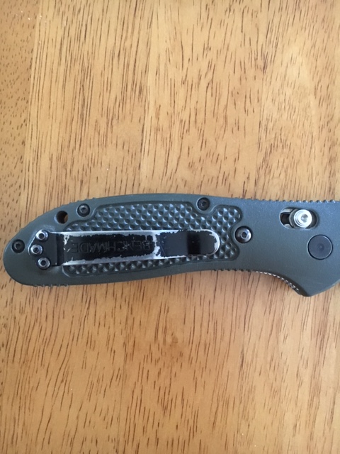 A Navy SEALs folding knife: Benchmade D2 Griptilian