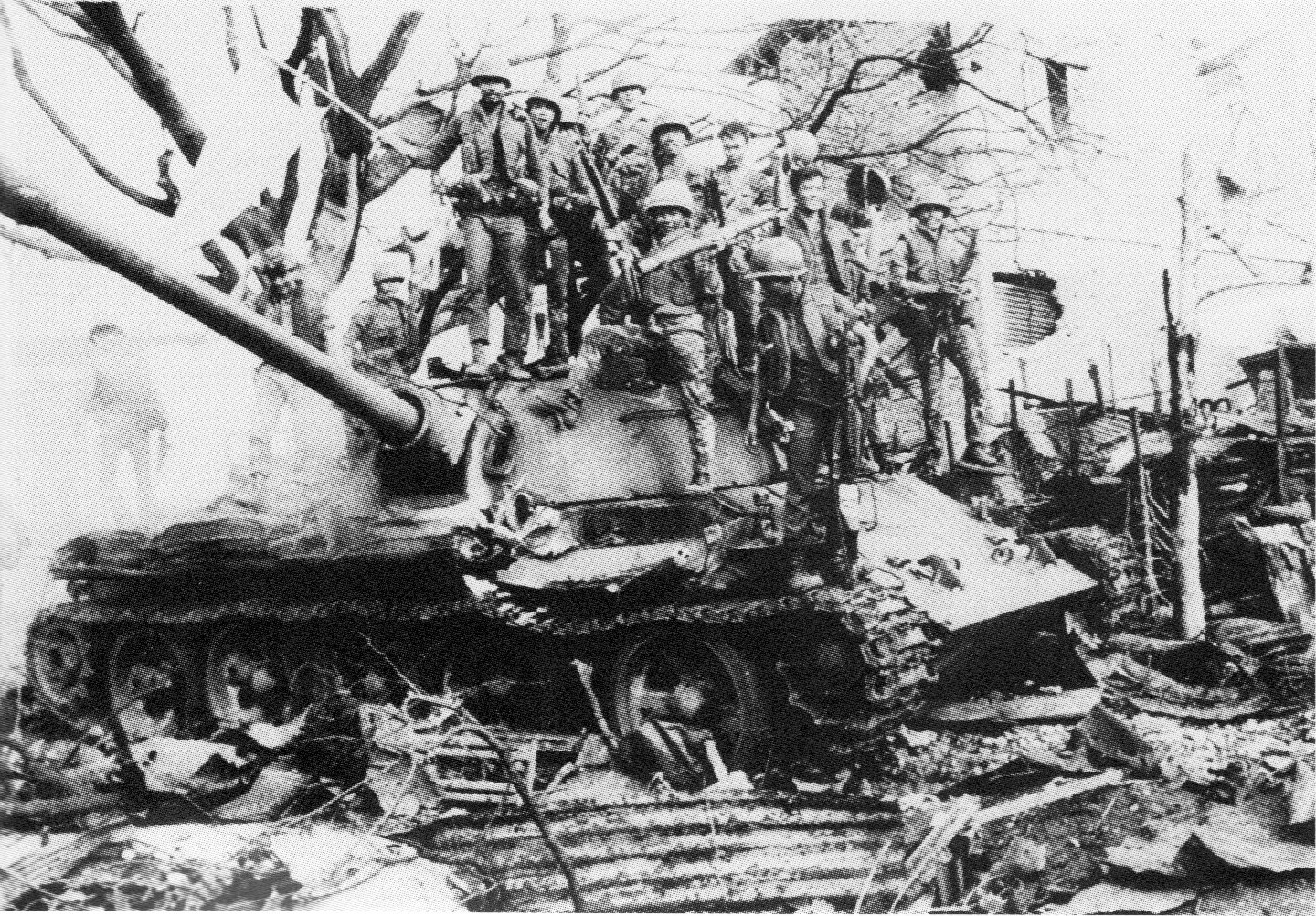 Russian made T-54 tank, knocked out my American forces in Vietnam. Image courtesy of Wikimedia Commons, Joel D. Meyerson.