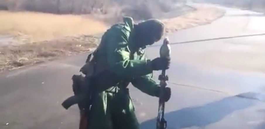 Watch: An 82mm Mortar Round Fired with an Rocket Propelled Grenade Launcher