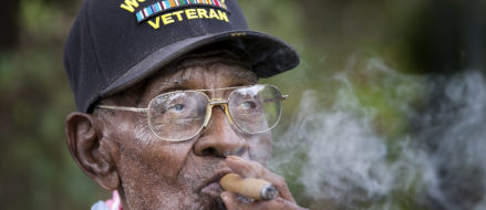 Oldest American WWII vet celebrates 110th birthday with a cigar