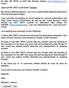 Email Questions To Luttrell