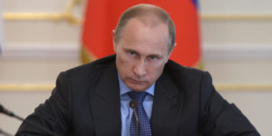 Russian President Vladimir Putin heads the Cabinet meeting in the Novo-Ogaryovo residence, outside Moscow, Russia, Wednesday, July 30, 2014. The meeting focused on measures to encourage Russian companies to pull their assets back from offshores. The United States and the European Union on Tuesday announced a raft of new sanctions against Russian companies and banks over Moscows support for separatists in Ukraine. (AP Photo/RIA Novosti, Alexei Nikolsky, Presidential Press Service)