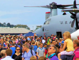Farnborough Airshow patrons Photo courtesy: Farnborough.com