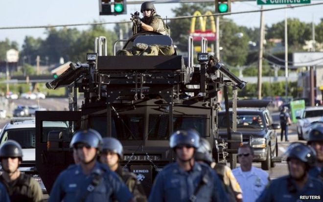The White House to review ban on military gear for police