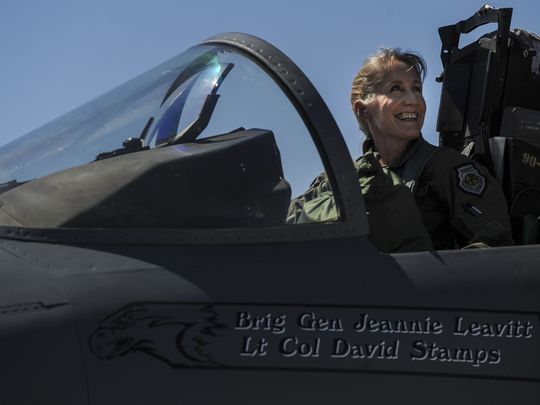First Female 57th Wing Commander-Brig. Gen. Leavitt