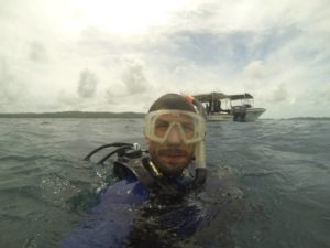 About to Dive. Photo credit: Derek Abbey