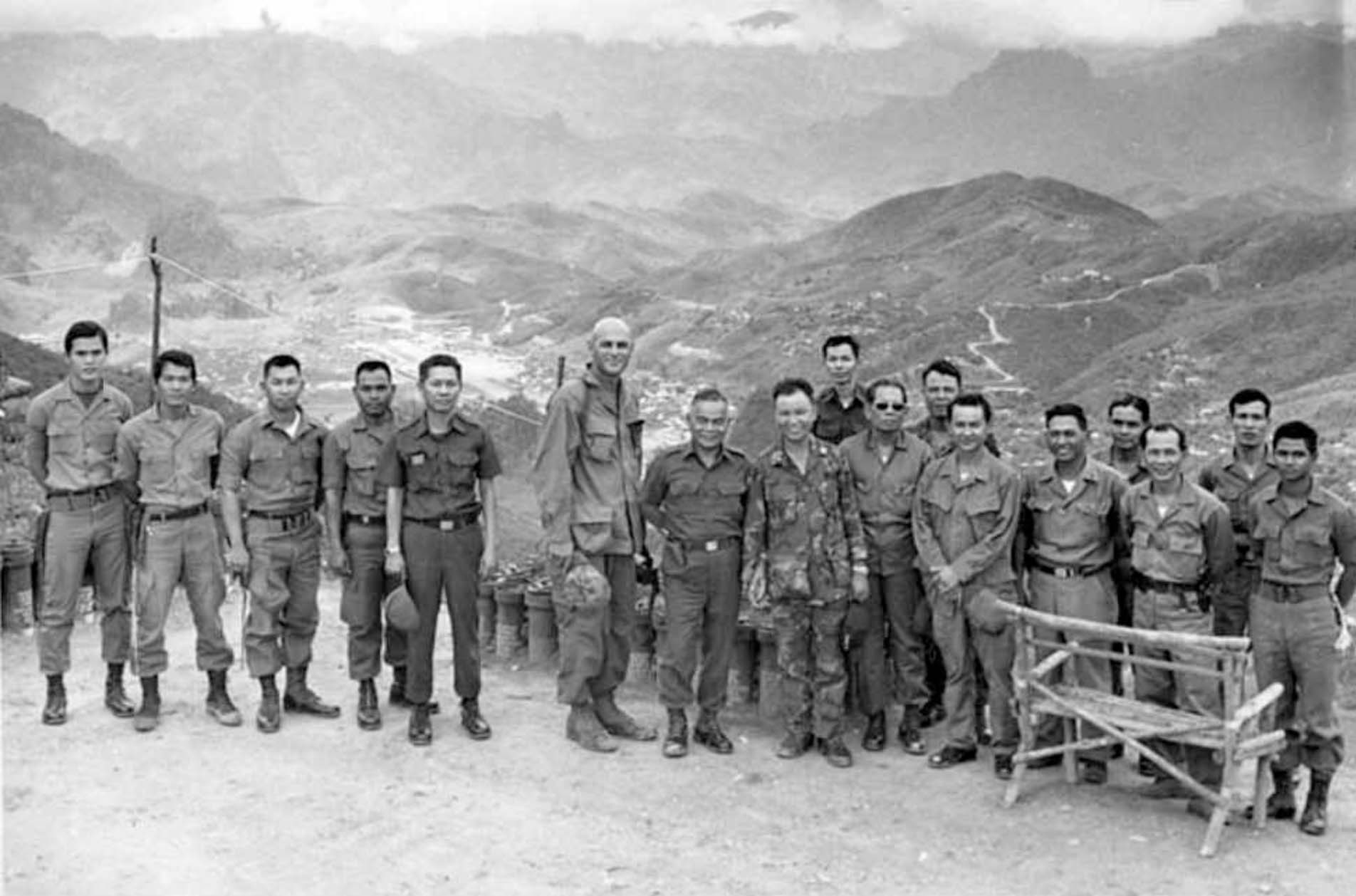 General Vang Pao, his staff, and American advisors