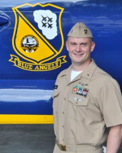 Navy Lt. j.g. Timothy Hawkins, 37, of Scranton, Pennsylvania, is an Administrative Officer currently assigned to Strike Fighter Squadron ONE FOUR THREE (VFA-143), the “Pukin’ Dogs,” at NAS Oceana, Virginia. He was commissioned through the Limited Duty Officer Program in 2013