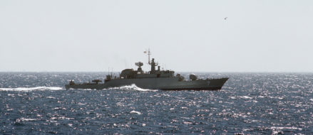 Iranian military boats veer dangerously close to US warship